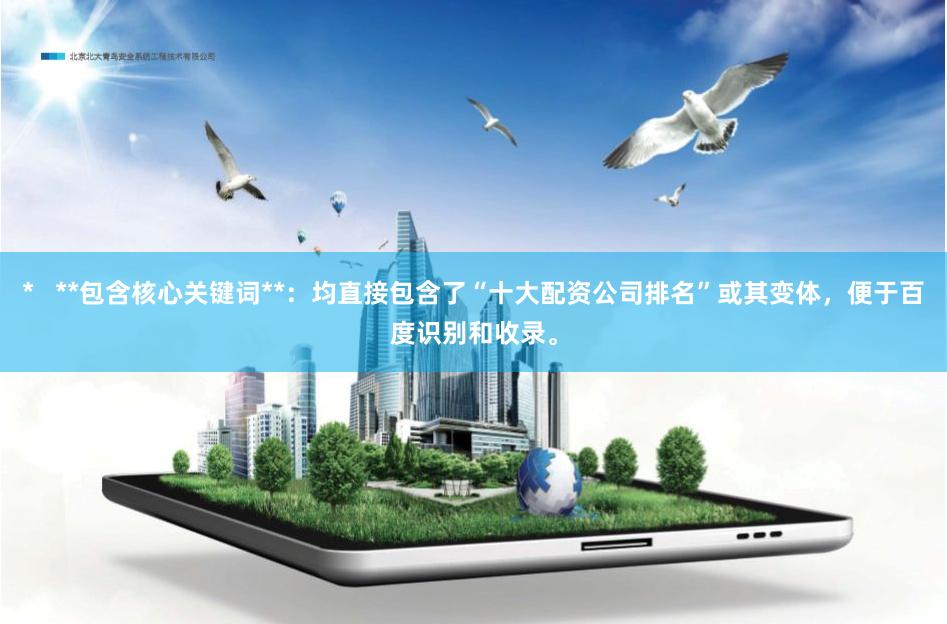 *   **包含核心关键词**：均直接包含了“十大配资公司排名”或其变体，便于百度识别和收录。